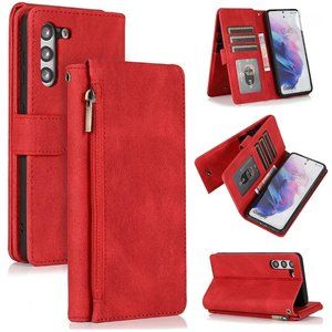 NWT RED P/Suede Wallet Case for Samsung Galaxy S21 5G Bx1